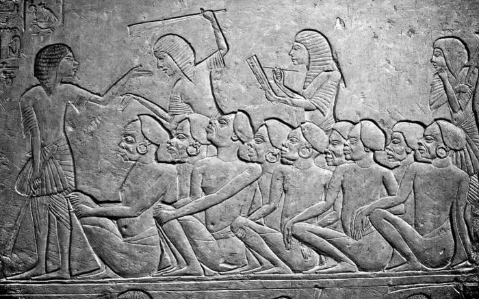 Mercat de persones esclavitzades a l'antic Egipte. Museu Arqueològic de Bolonia